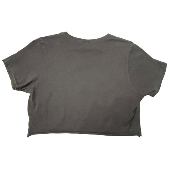 Y2K Windsor Wet red Lips Crop Top Tee Black dripping kiss - Picture 6 of 6